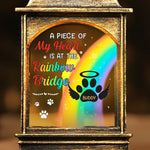 Custom Rainbow Bridge Pet Memorial Gifts - Personalized Wind Lamp