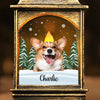 Custom Photo A Paw Print On My Heart - Memorial Personalized Custom Christmas Wind Lamp - Sympathy Gift, Christmas Gift For Pet Owners, Pet Lovers