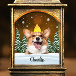 Custom Photo A Paw Print On My Heart - Memorial Personalized Custom Christmas Wind Lamp - Sympathy Gift, Christmas Gift For Pet Owners, Pet Lovers