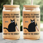 Sip Coffee, Share Laughs, Support Each Other - Friend Personalized Custom Glass Cup, Iced Coffee Cup - Christmas Gift For Best Friends, Sisters, Family Members, Coworkers