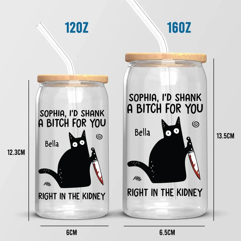 Sip Coffee, Share Laughs, Support Each Other - Friend Personalized Custom Glass Cup, Iced Coffee Cup - Christmas Gift For Best Friends, Sisters, Family Members, Coworkers