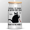 Sip Coffee, Share Laughs, Support Each Other - Friend Personalized Custom Glass Cup, Iced Coffee Cup - Christmas Gift For Best Friends, Sisters, Family Members, Coworkers