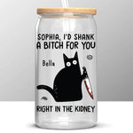 Sip Coffee, Share Laughs, Support Each Other - Friend Personalized Custom Glass Cup, Iced Coffee Cup - Christmas Gift For Best Friends, Sisters, Family Members, Coworkers