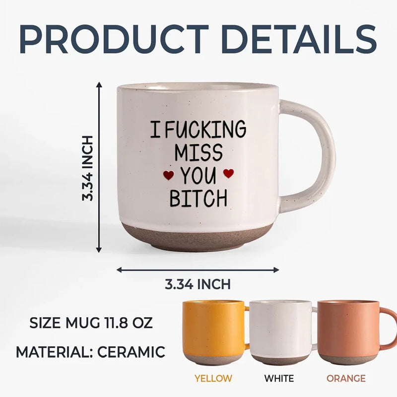 Never Too Far To Have Tea Together - Bestie Personalized Custom Printed Pottery Mug - Christmas Gift For Best Friends, BFF, Sisters