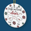 I Love You Snow Much - Bestie Personalized Custom 3D Inflated Effect Printed Ornament - Ceramic Round Shaped - Christmas Gift For Best Friends, BFF, Sisters