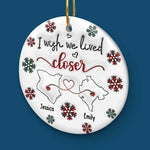 I Love You Snow Much - Bestie Personalized Custom 3D Inflated Effect Printed Ornament - Ceramic Round Shaped - Christmas Gift For Best Friends, BFF, Sisters
