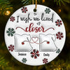 I Love You Snow Much - Bestie Personalized Custom 3D Inflated Effect Printed Ornament - Ceramic Round Shaped - Christmas Gift For Best Friends, BFF, Sisters