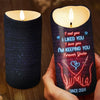 One Touch, Infinite Feelings - Couple Personalized Custom LED Candle - Christmas Gift For Husband Wife, Anniversary