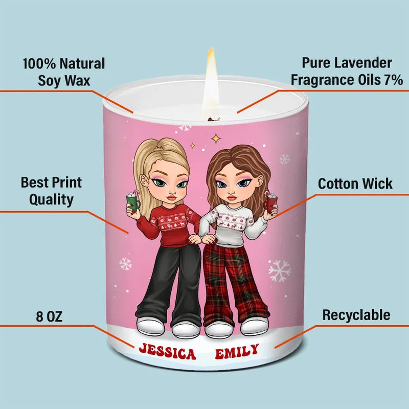 Friends Are Like Stars - Bestie Personalized Custom Smokeless Scented Candle - Christmas Gift For Best Friends, BFF, Sisters