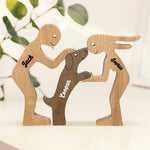 The Love Of A Family Is Life's Greatest Blessing - Dog & Cat Personalized Custom Shaped Wooden Art Puzzle - Wooden Pet Carvings, Wood Sculpture Table Ornaments, Carved Wood Decor - Gift For Couple, Dog Lovers