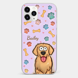 Furry Friends Make Life Brighter - Dog & Cat Personalized Custom 3D Inflated Effect Printed Clear Phone Case - Gift For Pet Owners, Pet Lovers