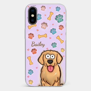 Furry Friends Make Life Brighter - Dog & Cat Personalized Custom 3D Inflated Effect Printed Clear Phone Case - Gift For Pet Owners, Pet Lovers