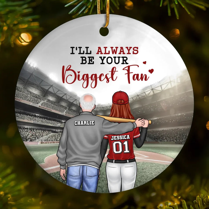 There Is No Changing My Love For You, My Child - Family Personalized Custom Ornament - Ceramic Round Shaped - Christmas Gift For Family Members, Sport Lovers, Sport Players