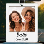 Custom Photo Bestie Forever - Bestie Personalized Custom Car Ornament - Acrylic Custom Shaped - Gift For Best Friends, BFF, Sisters