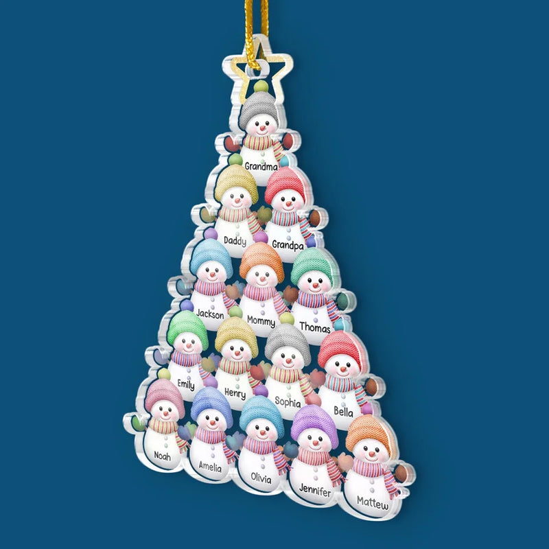 At Christmas Play And Make Good Cheer - Family Personalized Custom Ornament - Acrylic Custom Shaped - Christmas Gift For Family Members