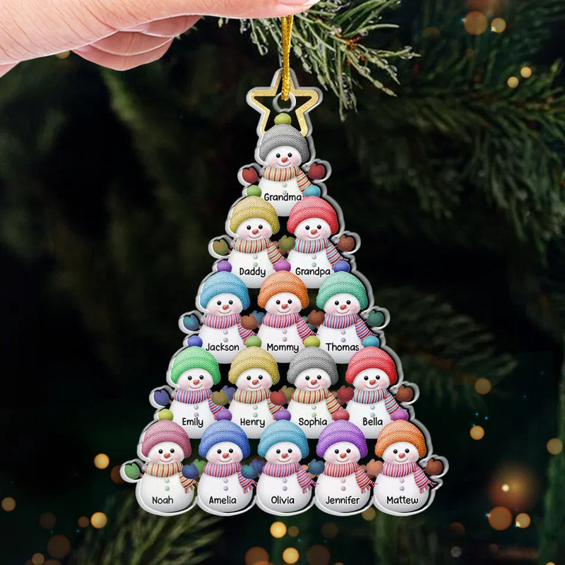 At Christmas Play And Make Good Cheer - Family Personalized Custom Ornament - Acrylic Custom Shaped - Christmas Gift For Family Members