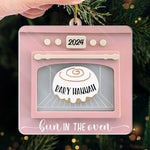 Awaiting Our Little Bundle Of Joy This Christmas - Family Personalized Custom Ornament - Acrylic Custom Shaped - Christmas Gift For Baby Kids, Newborn Baby