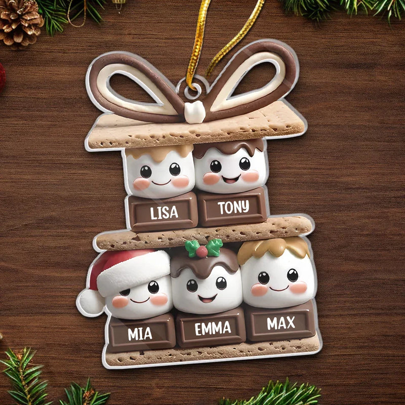 Christmas Is Best With Those You Love - Family Personalized Custom Ornament - Acrylic Custom Shaped - Christmas Gift For Family Members