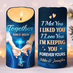 I'm Keeping You Forever Yours - Couple Personalized Custom LED Candle - Christmas Gift For Husband, Wife, Couple