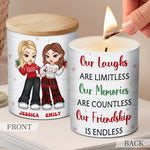 Custom Name Christmas Best Friend Gifts for Women - Personalized Scented Candle