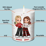Custom Name Christmas Best Friend Gifts for Women - Personalized Scented Candle