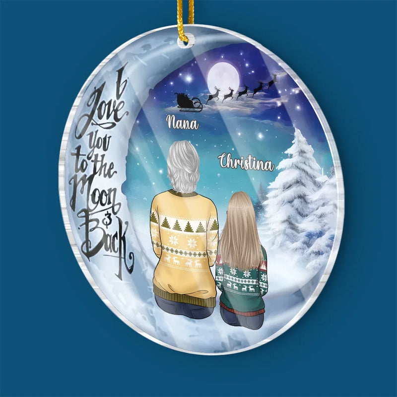 A Nana's Love Is Forever And Always - Family Personalized Custom Ornament - Acrylic Custom Shaped - Christmas Gift For Grandma, Grandkids