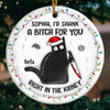Life Is Too Short For Fake Friends - Friend Personalized Custom 3D Inflated Effect Printed Ornament - Ceramic Round Shaped - Christmas Gift For Best Friends, Sisters, Family Members, Coworkers