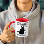 Grab A Cup, Share A Giggle - Friend Personalized Custom Accent Mug - Christmas Gift For Best Friends, Sisters, Family Members, Coworkers