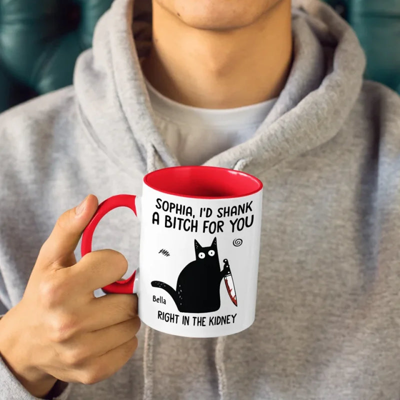 Grab A Cup, Share A Giggle - Friend Personalized Custom Accent Mug - Christmas Gift For Best Friends, Sisters, Family Members, Coworkers