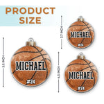 Stay Calm And Pass The Ball - Personalized Custom Ornament - Acrylic Custom Shaped - Christmas Gifts For Players, Team, Boys