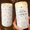 I Promise To Hold You Close, Now And Forever - Couple Personalized Custom 3D Inflated Effect Printed LED Candle -  Christmas Gift For Husband Wife, Anniversary