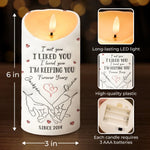 I Promise To Hold You Close, Now And Forever - Couple Personalized Custom 3D Inflated Effect Printed LED Candle -  Christmas Gift For Husband Wife, Anniversary