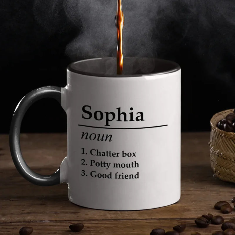 Every Name Has A Meaning, Discover Yours - Bestie Personalized Custom Accent Mug - Christmas Gift For Best Friends, BFF, Sisters
