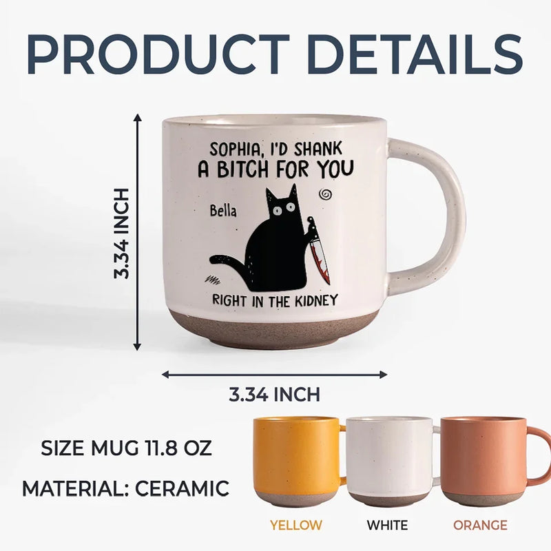 Pour A Cup, Exchange Giggles - Friend Personalized Custom Printed Pottery Mug - Christmas Gift For Best Friends, Sisters, Family Members, Coworkers