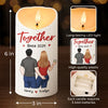 You Make My Heart Smile - Couple Personalized Custom LED Candle - Christmas Gift For Husband Wife, Anniversary