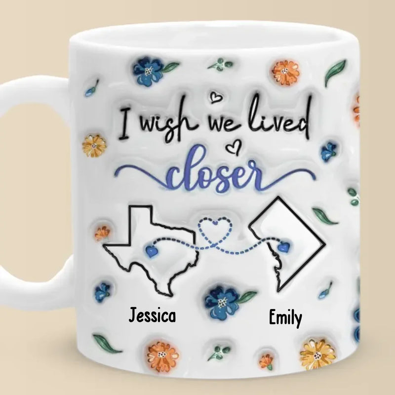 I Found A Sister By Heart - Bestie Personalized Custom 3D Inflated Effect Printed Mug - New Arrival, Gift For Best Friends, BFF, Sisters AMZ