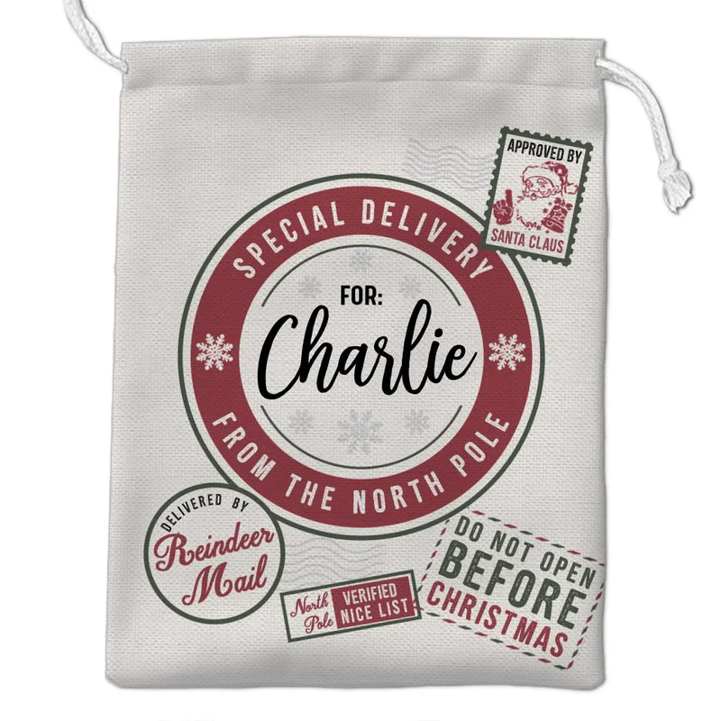 Special Delivery For You From The North Pole  - Family Personalized Custom Christmas Favor Bag - Christmas Gift For Family Members