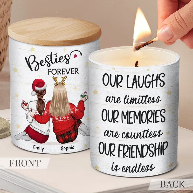 Life’s Better With You In It - Bestie Personalized Custom Smokeless Scented Candle - Christmas Gift For Best Friends, BFF, Sisters