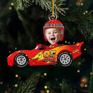 Custom Photo Driving Home For Christmas - Family Personalized Custom Ornament - Acrylic Custom Shaped - Christmas Gift For Kids