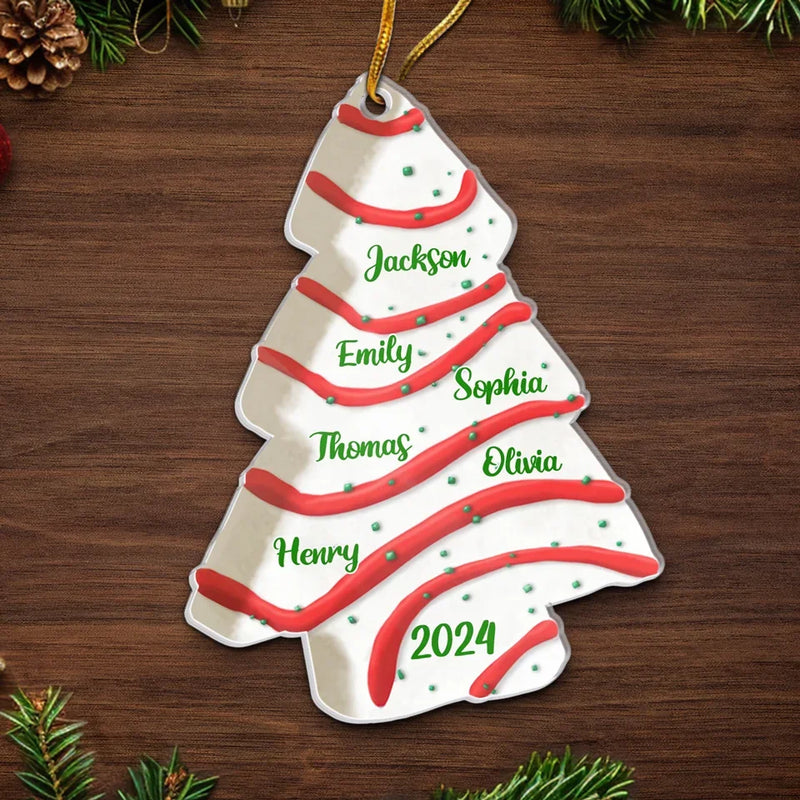 Merry Christmas To My  Family - Family Personalized Custom Ornament - Acrylic Custom Shaped - New Arrival, Christmas Gift For Family Members AMZ