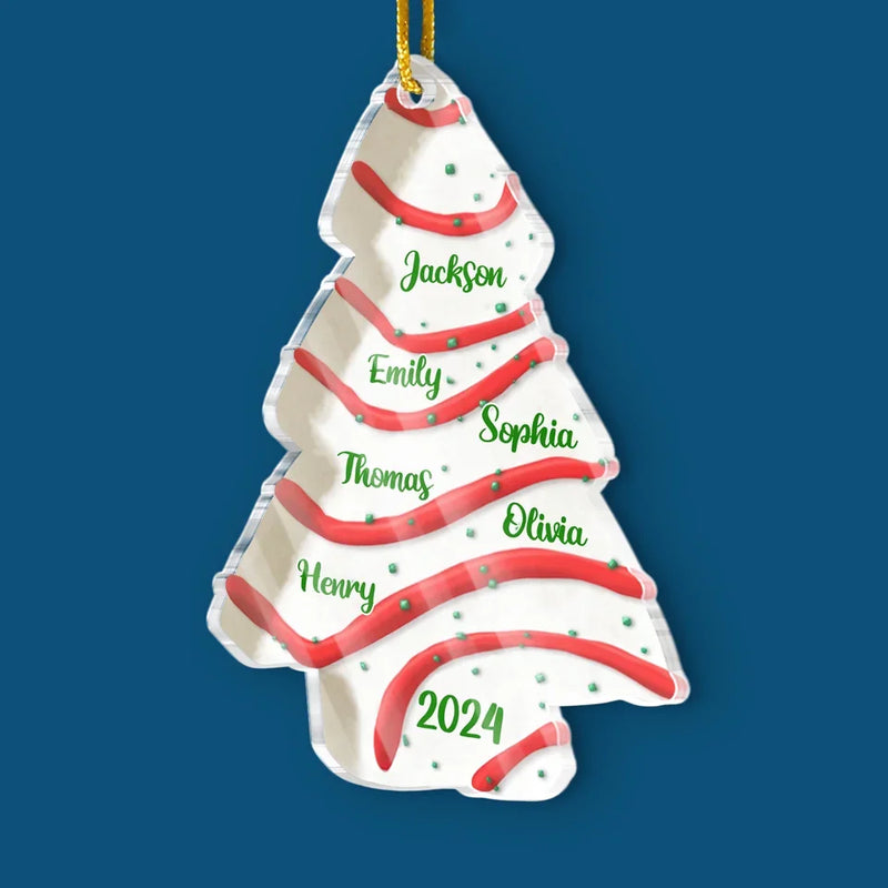 Merry Christmas To My  Family - Family Personalized Custom Ornament - Acrylic Custom Shaped - New Arrival, Christmas Gift For Family Members AMZ