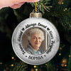 Custom Photo In Our Hearts, Their Love Blossoms Still - Memorial Personalized Custom Ornament - Acrylic Custom Shaped - Sympathy Gift, Christmas Gift For Family Members