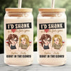 Laughing With You Is My Favorite Thing - Bestie Personalized Custom Glass Cup, Iced Coffee Cup - Christmas Gift For Best Friends, BFF, Sisters