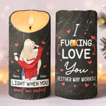My Love For You Shines Brighter Than A Million Christmas Lights - Couple Personalized Custom LED Candle - Christmas Gift For Husband Wife, Anniversary