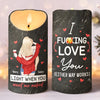 Mon amour pour toi brille plus fort qu'un million de lumières de Noël - Bougie LED personnalisée pour couple - Cadeau de Noël pour mari et femme, anniversaire