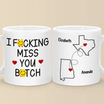 Custom Long Distance Mug - Personalized Best Friend Christmas Birthday Gifts For Women, Besties, Sisters, BFF - Cherishing Moments With Besties This Holiday