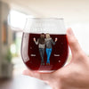 Mother And Daughter, Perfect Match - Family Personalized Custom Wine Glass - Gift For Mom, Daughter