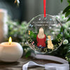 No Longer By My Side But Forever In My Heart - Memorial Personalized Custom Circle Glass Ornament - Sympathy Gift, Christmas Gift For Pet Owners, Pet Lovers