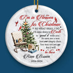 Custom Memorial Christmas Gifts - Personalized Ceramic Ornament