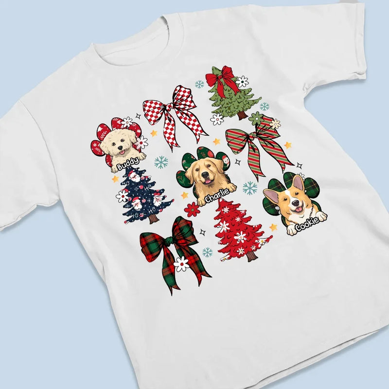 Purring Into The Holiday Spirit - Dog & Cat Personalized Custom Unisex T-shirt, Premium T-shirt, Hoodie - Christmas Gift For Pet Owners, Pet Lovers